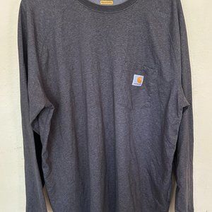 Carhartt Mens LS T shirt SZ XL-Gun Metal Gray